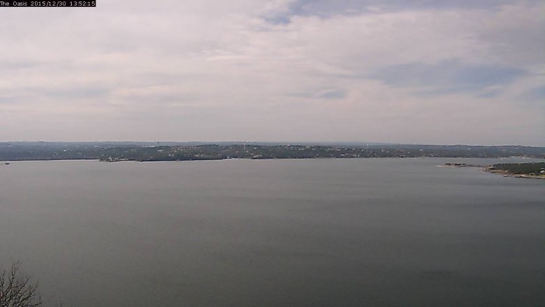 Lake Travis webcam, December 30, 2015 1:00 PM CT