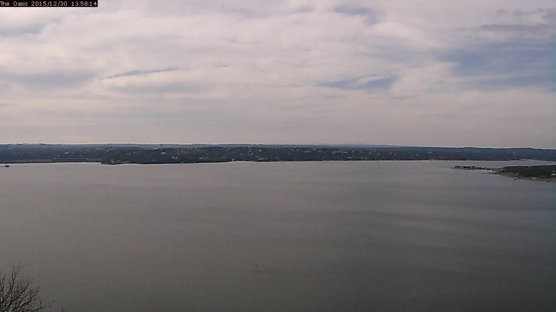 Lake Travis webcam, December 30, 2015 1:05 PM CT