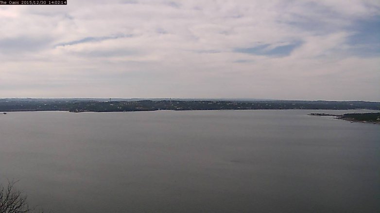 Lake Travis webcam, December 30, 2015 1:10 PM CT