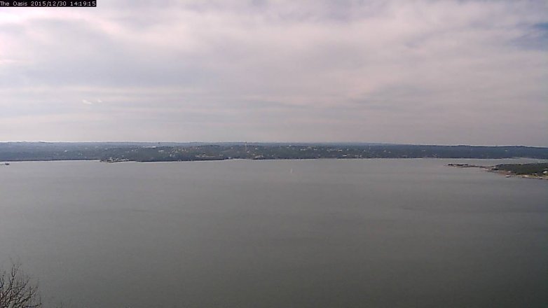 Lake Travis webcam, December 30, 2015 1:25 PM CT