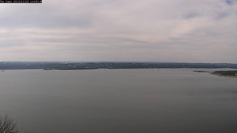 Lake Travis webcam, December 30, 2015 1:30 PM CT