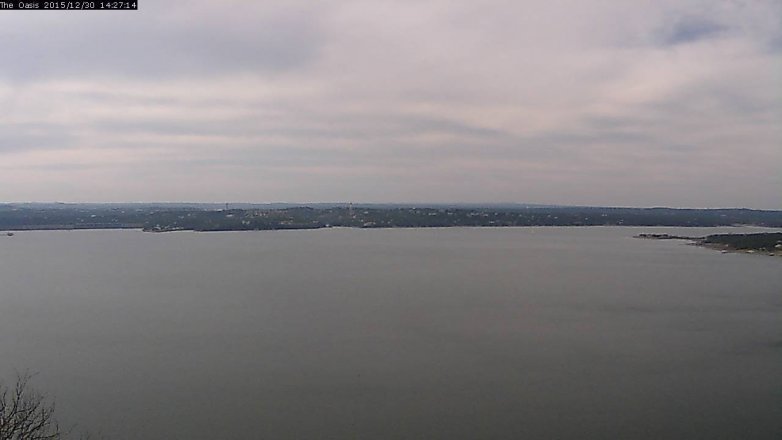 Lake Travis webcam, December 30, 2015 1:35 PM CT