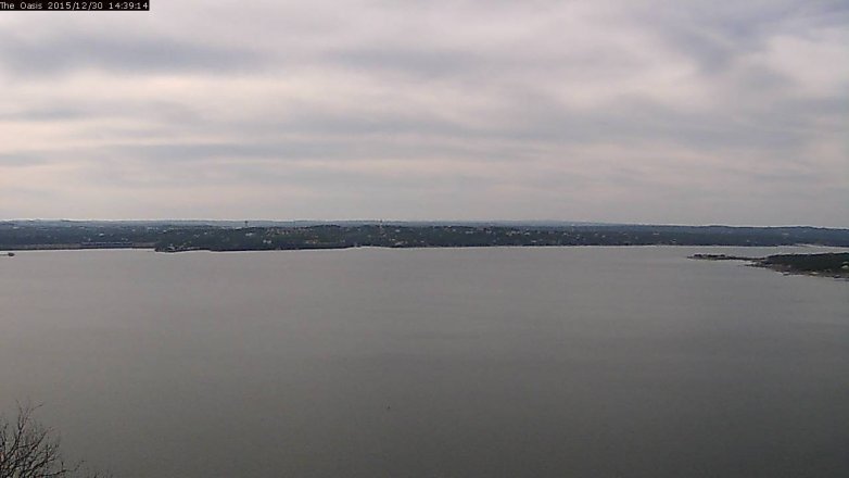 Lake Travis webcam, December 30, 2015 1:45 PM CT