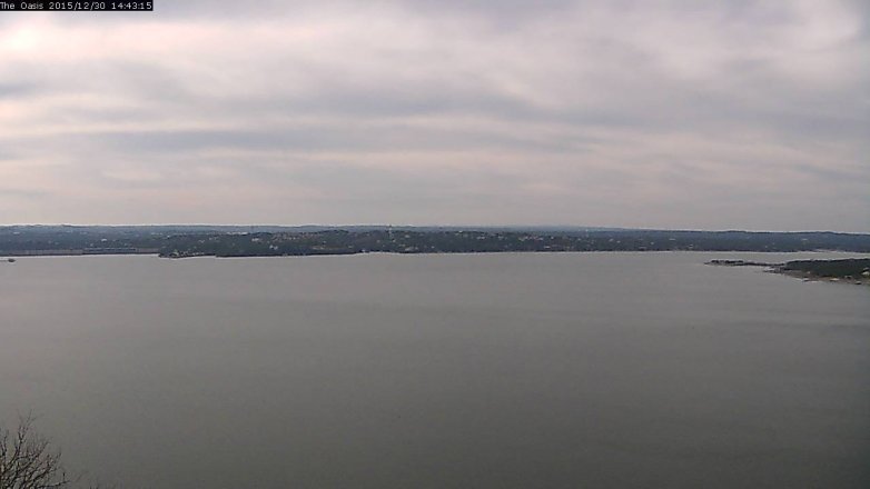 Lake Travis webcam, December 30, 2015 1:50 PM CT