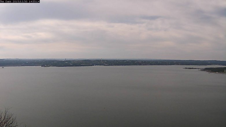 Lake Travis webcam, December 30, 2015 2:00 PM CT