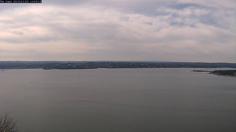 Lake Travis webcam, December 30, 2015 2:05 PM CT