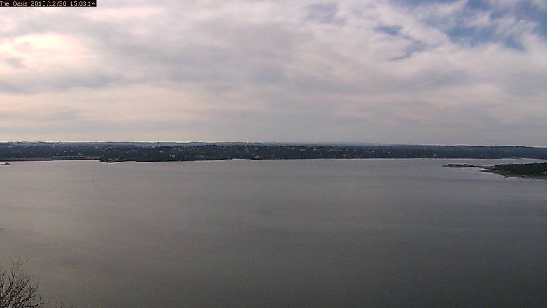 Lake Travis webcam, December 30, 2015 2:10 PM CT