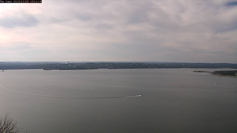 Lake Travis webcam, December 30, 2015 2:20 PM CT