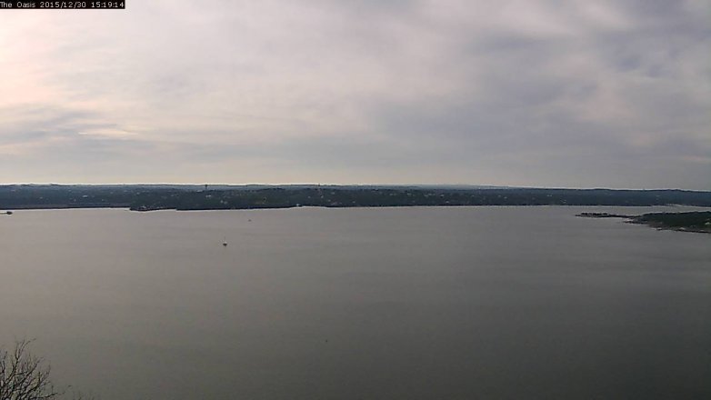 Lake Travis webcam, December 30, 2015 2:25 PM CT