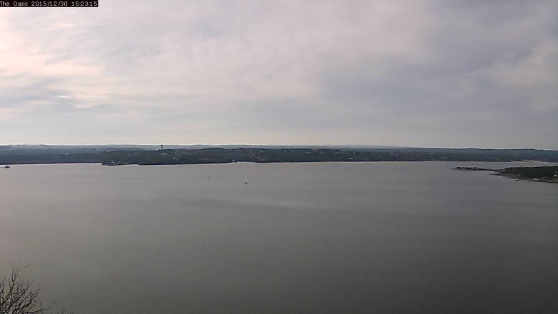Lake Travis webcam, December 30, 2015 2:30 PM CT