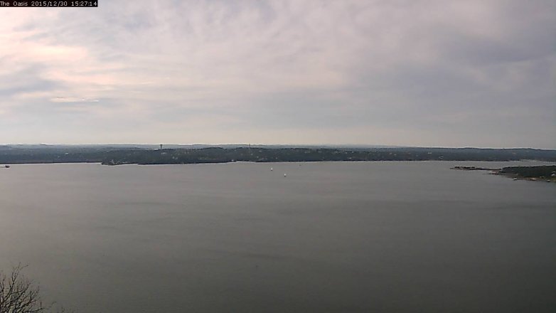 Lake Travis webcam, December 30, 2015 2:35 PM CT