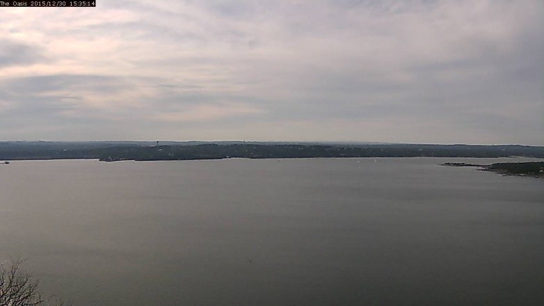 Lake Travis webcam, December 30, 2015 2:40 PM CT