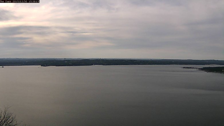 Lake Travis webcam, December 30, 2015 2:45 PM CT