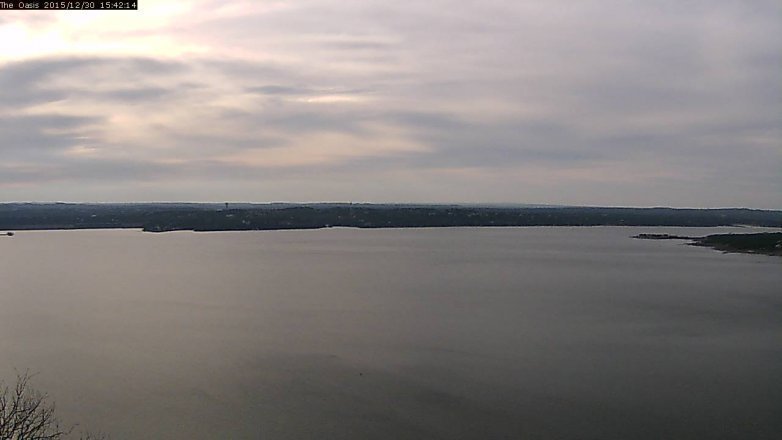 Lake Travis webcam, December 30, 2015 2:50 PM CT