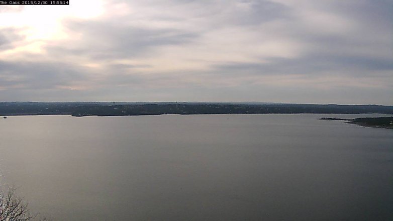 Lake Travis webcam, December 30, 2015 3:00 PM CT