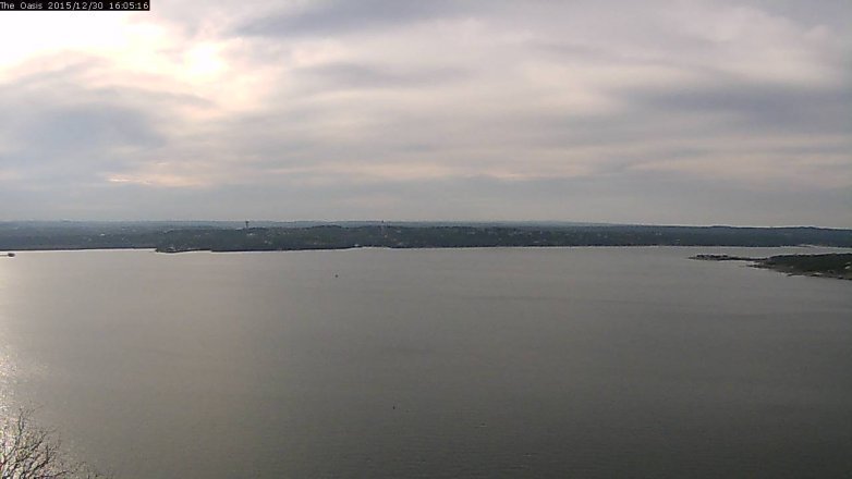 Lake Travis webcam, December 30, 2015 3:10 PM CT