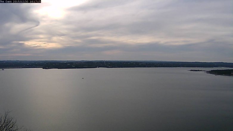 Lake Travis webcam, December 30, 2015 3:25 PM CT