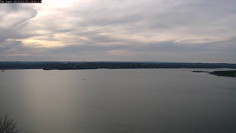 Lake Travis webcam, December 30, 2015 3:30 PM CT