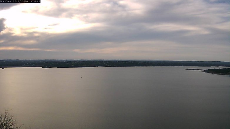 Lake Travis webcam, December 30, 2015 3:45 PM CT