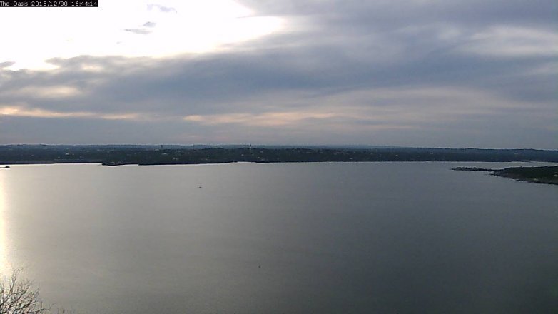 Lake Travis webcam, December 30, 2015 3:50 PM CT