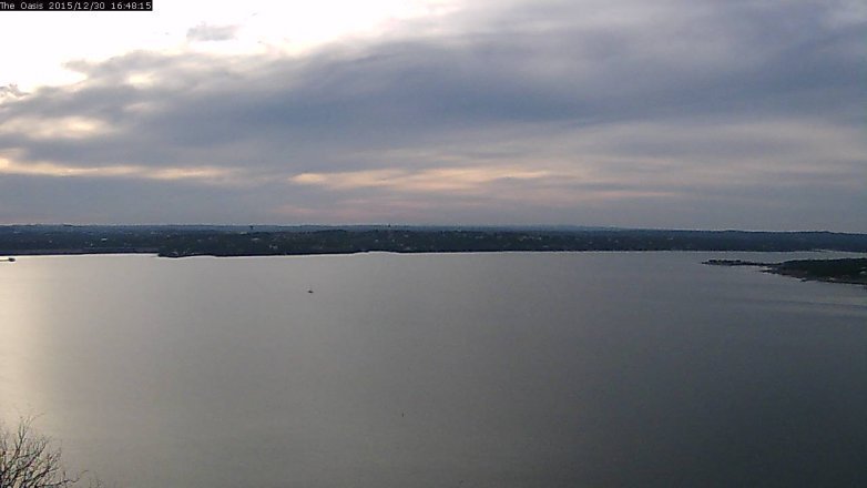 Lake Travis webcam, December 30, 2015 3:55 PM CT