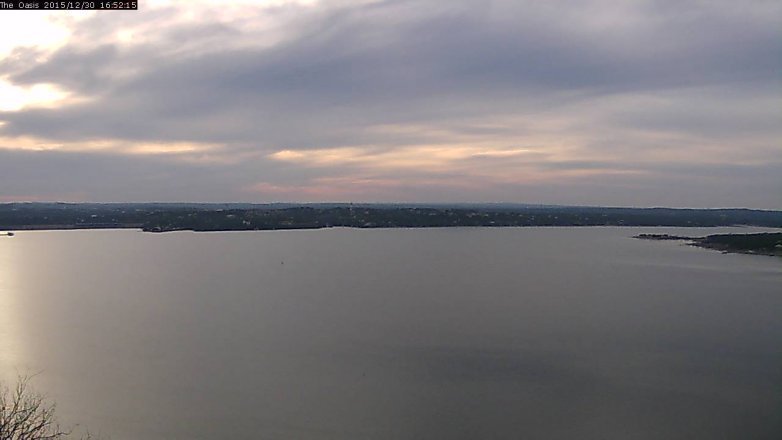 Lake Travis webcam, December 30, 2015 4:00 PM CT