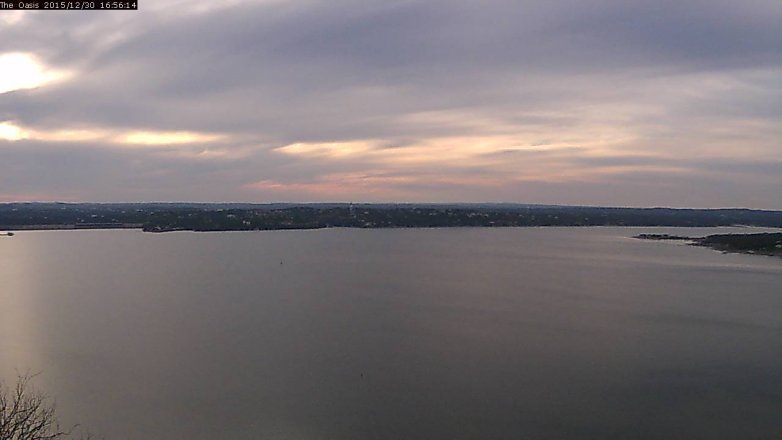 Lake Travis webcam, December 30, 2015 4:05 PM CT