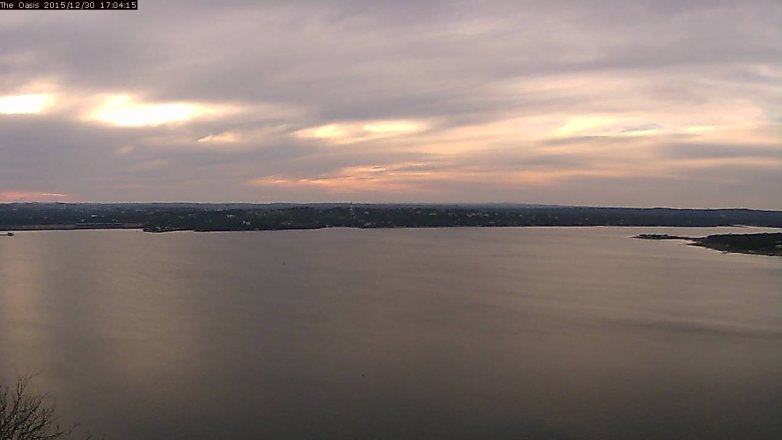 Lake Travis webcam, December 30, 2015 4:10 PM CT