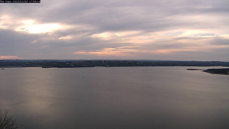 Lake Travis webcam, December 30, 2015 4:15 PM CT