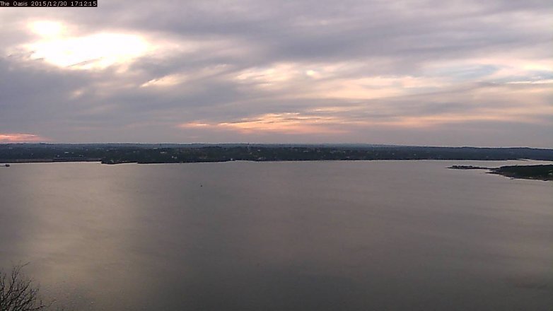 Lake Travis webcam, December 30, 2015 4:20 PM CT