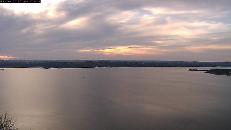 Lake Travis webcam, December 30, 2015 4:25 PM CT