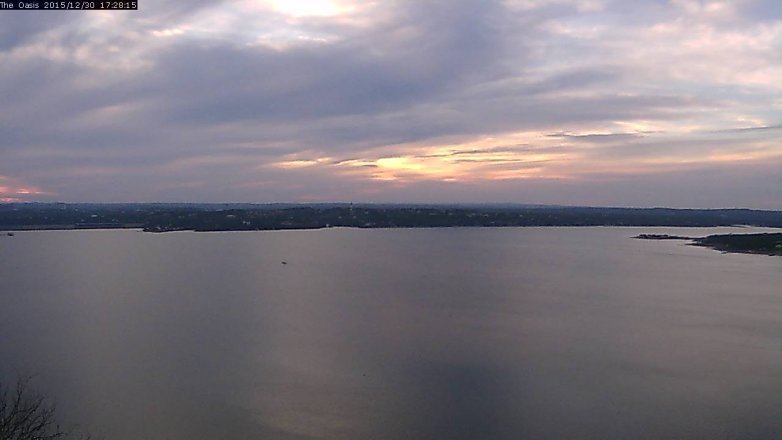 Lake Travis webcam, December 30, 2015 4:35 PM CT