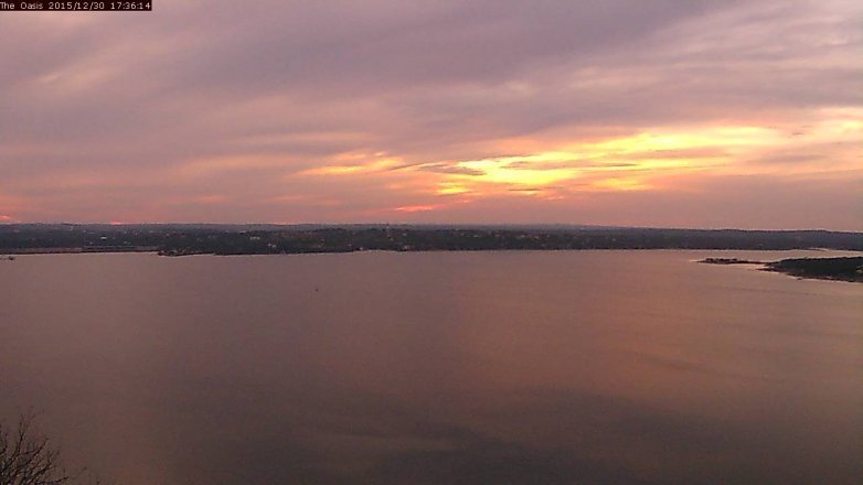 Lake Travis webcam, December 30, 2015 4:45 PM CT