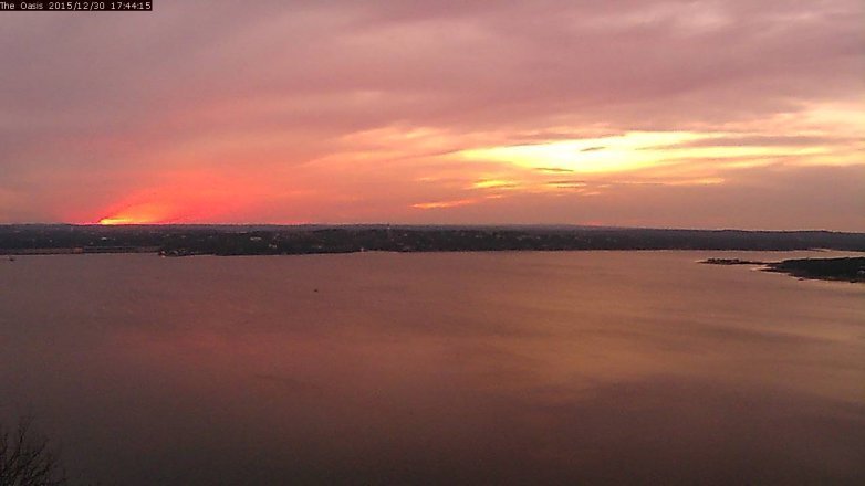 Lake Travis webcam, December 30, 2015 4:50 PM CT