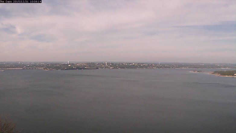 Lake Travis webcam, December 31, 2015 9:10 AM CT