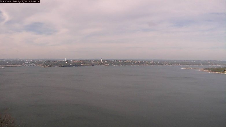 Lake Travis webcam, December 31, 2015 9:20 AM CT