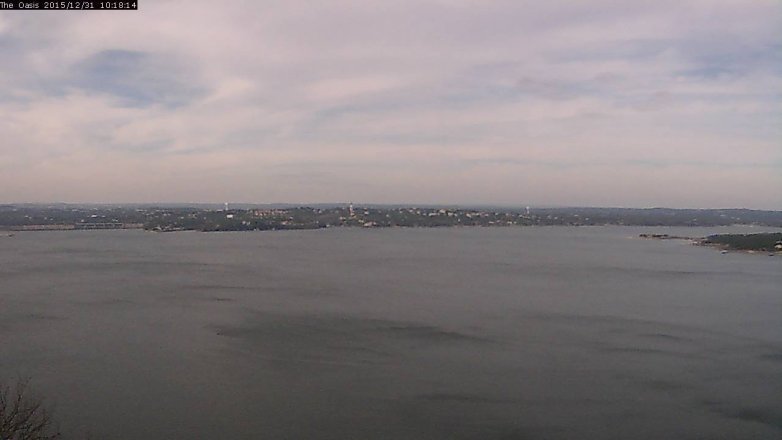Lake Travis webcam, December 31, 2015 9:25 AM CT
