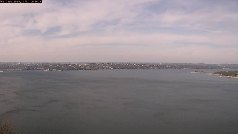 Lake Travis webcam, December 31, 2015 9:40 AM CT