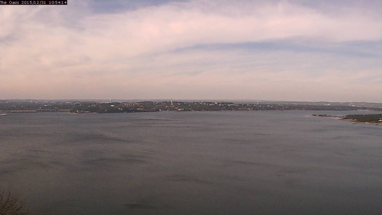 Lake Travis webcam, December 31, 2015 10:00 AM CT
