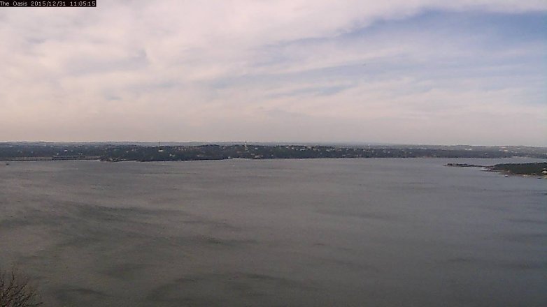 Lake Travis webcam, December 31, 2015 10:10 AM CT