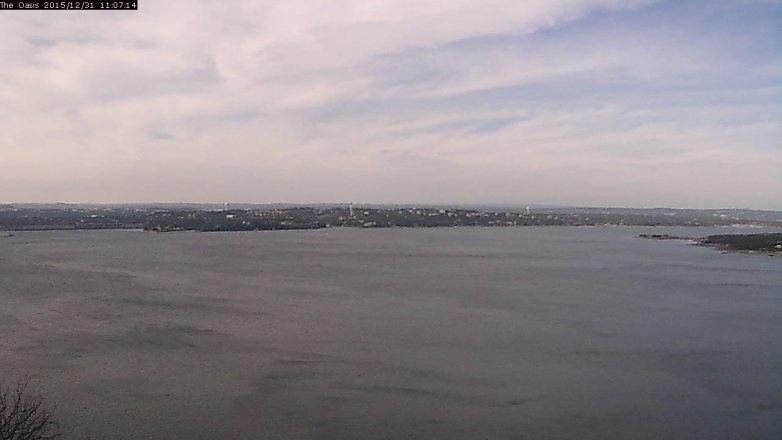 Lake Travis webcam, December 31, 2015 10:15 AM CT
