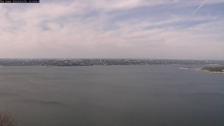 Lake Travis webcam, December 31, 2015 10:25 AM CT