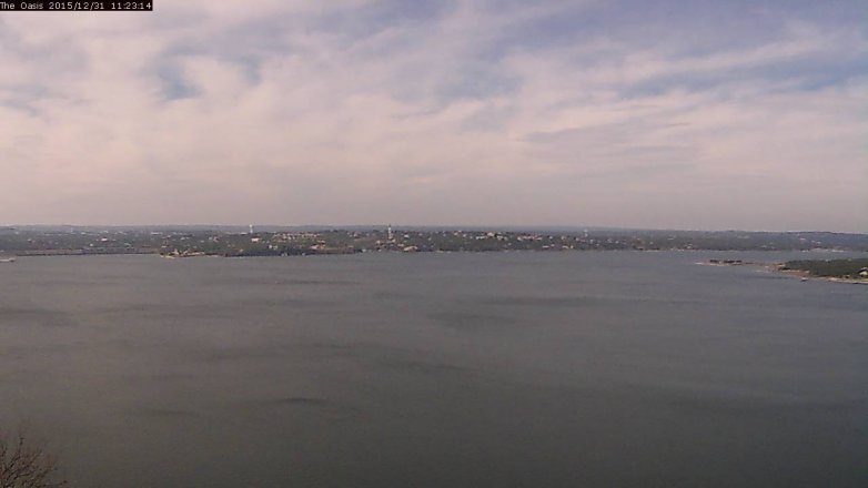 Lake Travis webcam, December 31, 2015 10:30 AM CT