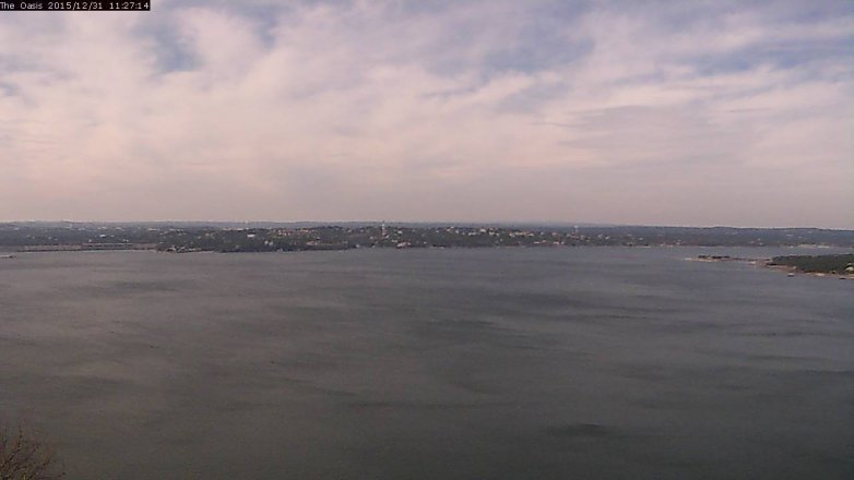 Lake Travis webcam, December 31, 2015 10:35 AM CT