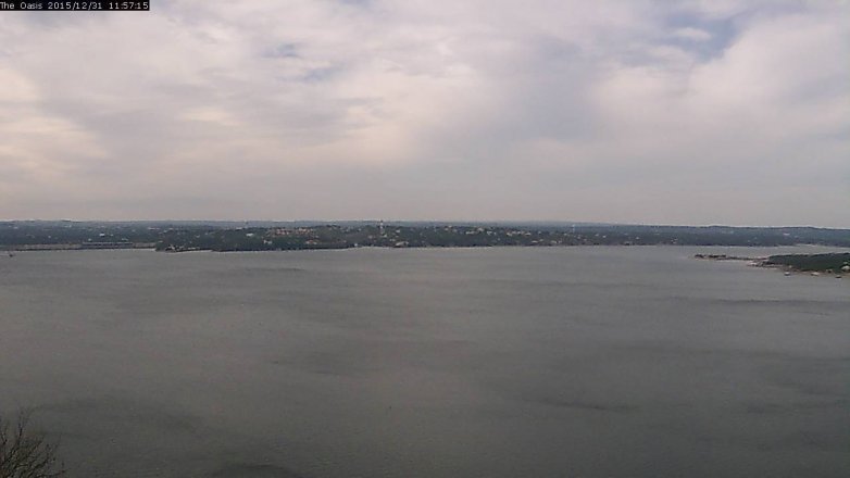 Lake Travis webcam, December 31, 2015 11:05 AM CT