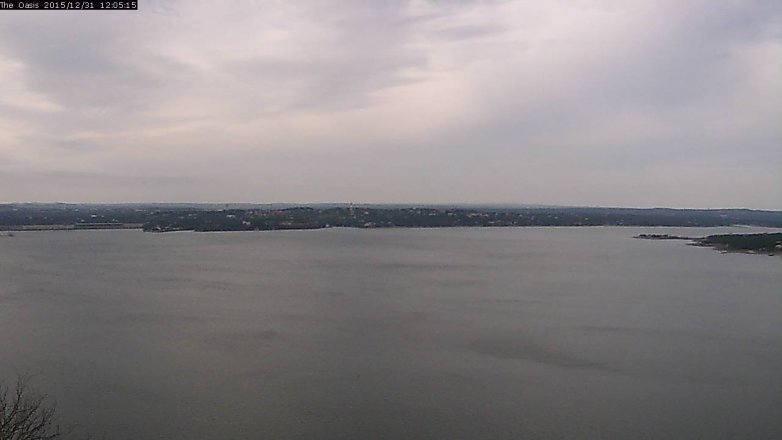 Lake Travis webcam, December 31, 2015 11:10 AM CT