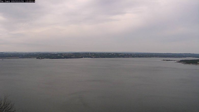Lake Travis webcam, December 31, 2015 11:15 AM CT