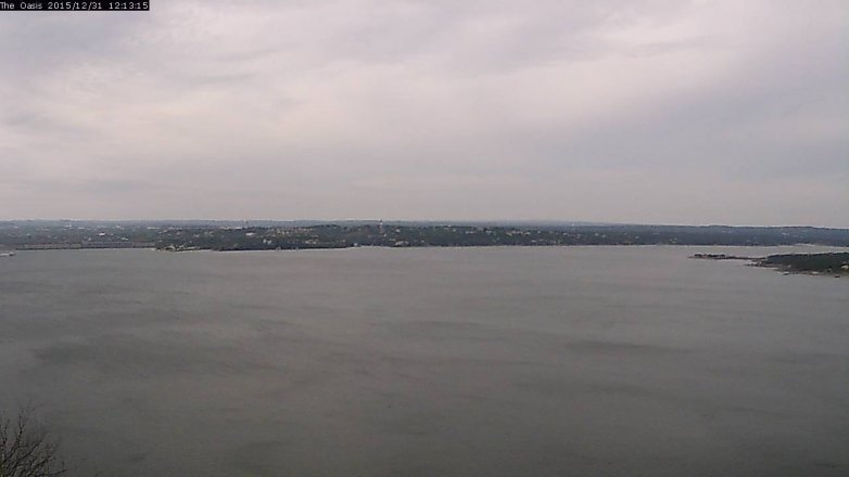 Lake Travis webcam, December 31, 2015 11:20 AM CT