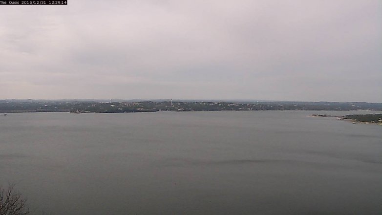 Lake Travis webcam, December 31, 2015 11:35 AM CT