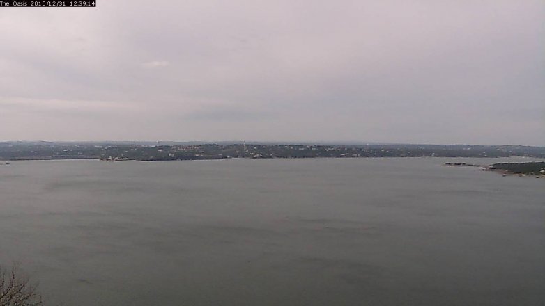 Lake Travis webcam, December 31, 2015 11:45 AM CT